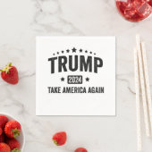 2024トランプ再びアメリカ愛国的なアメリカを取る スタンダードカクテルナプキン (インサイチュ)