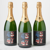 2024トランプ再びアメリカ愛国的なアメリカを取る スパークリングワインラベル (ボトル)