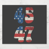 2024トランプ再びアメリカ愛国的なアメリカを取る スパークリングワインラベル (シングルラベル)