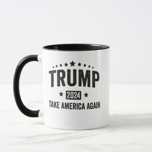 2024トランプ再びアメリカ愛国的なアメリカを取る マグカップ (左)