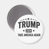 2024トランプ再びアメリカ愛国的なアメリカを取る マグネット (正面/裏面)