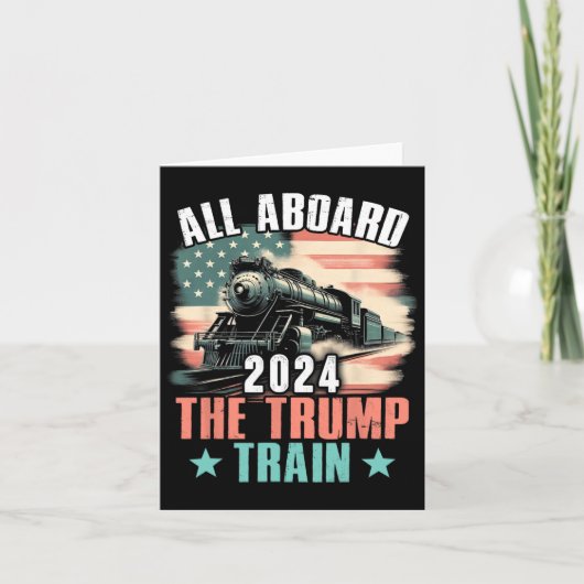2024トランプ列車2024アメリカ国旗に乗って カード (正面)