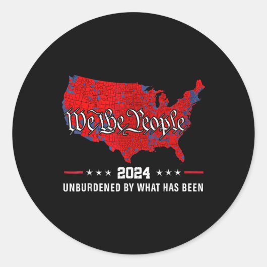 2024トランプ勝者の選挙地図どのような負担を負わない ラウンドシール (正面)