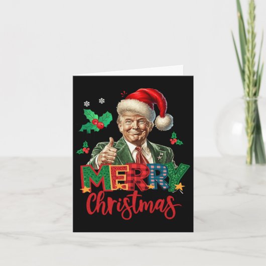 2024トランプ当選者選挙メリークリスマスおもしろいT カード (正面)