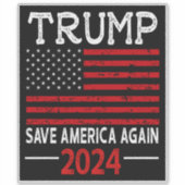 2024トランプ救アメリカ シール (正面)