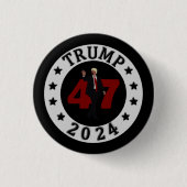 2024トランプ47 缶バッジ (正面)