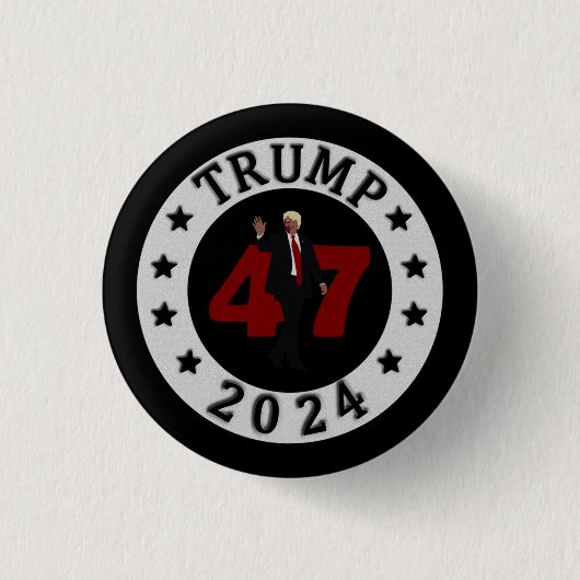2024トランプ47 缶バッジ (正面)