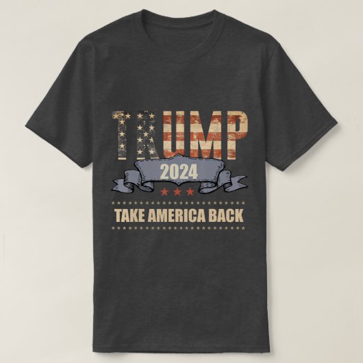 2024トランプ、アメリカを取り戻す3 Tシャツ (デザイン正面)