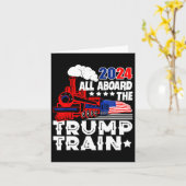 2024トランプ・トレイン米国アメリカ国旗に乗って カード (黄色い花)