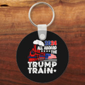 2024トランプ・トレイン米国アメリカ国旗に乗って キーホルダー (正面)