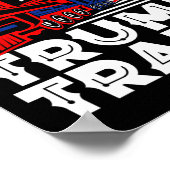 2024トランプ・トレイン米国アメリカ国旗に乗って ポスター (角)