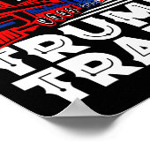 2024トランプ・トレイン米国アメリカ国旗に乗って ポスター (角)