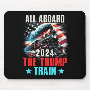 2024トランプ・トレイン米国国旗に乗って マウスパッド