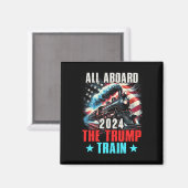 2024トランプ・トレイン米国国旗に乗って マグネット (正面/裏面)