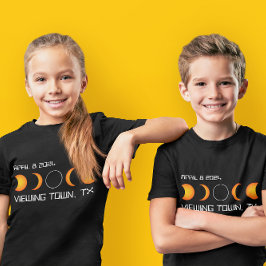 2024トータル太陽のEclipseカスタムの町と州 Tシャツ