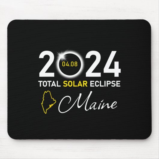 2024トータル太陽のEclipseメイン州 マウスパッド (正面)