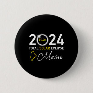 2024トータル太陽のEclipseメイン州 缶バッジ