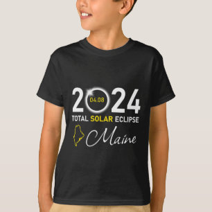 2024トータル太陽のEclipseメイン州 Tシャツ