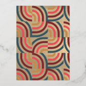 2024ドラゴンレッド中国の新年の休日 箔招待状 (裏面)