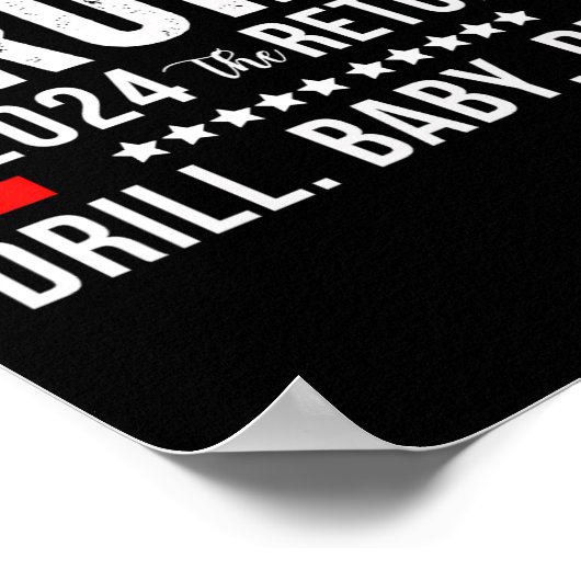 2024ドリルベビーおもしろいトランプ愛好家はトランプに投票 ポスター (角)