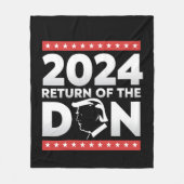 2024ドン・トランプ45 47米国大統領の復帰 フリースブランケット (正面)