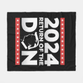 2024ドン・トランプ45 47米国大統領の復帰 フリースブランケット (正面(横))