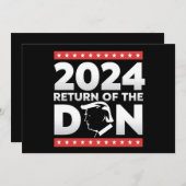 2024ドン・トランプ45 47米国大統領の復帰 招待状 (正面/裏面)