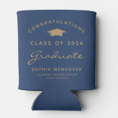 2024ネイビーブルー金ゴールド卒業クーラーボックス 缶クーラー (裏面)