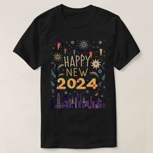 2024ハッピーニューイヤークラシックTシャツ Tシャツ (デザイン正面)