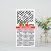 2024ハッピーホリデーズカレンダーフォトカードファミリー シーズンカード (スタンド正面)