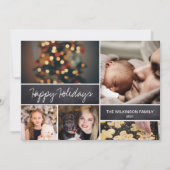 2024ハッピーホリデーズファミリーフォトコラージュ シーズンカード (正面)