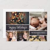2024ハッピーホリデーズファミリーフォトコラージュ シーズンカード (正面/裏面)