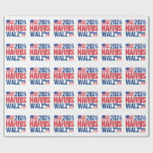 2024ハリスワルツ愛国的アメリカ国旗 ラッピングペーパー (フラット)