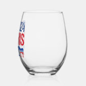 2024ハリス・ウォルツ民主党議員のドンキー選挙 ステムなしワイングラス (左)