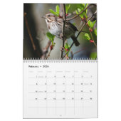 2024バーモント暦の鳥類 カレンダー (2月 2026)