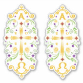 2024パスカルキャンドルパープルフラワーシール シール (正面)