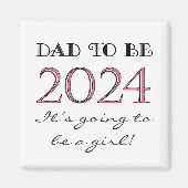 2024パパの女の子の新しい父の磁石になる マグネット (正面)