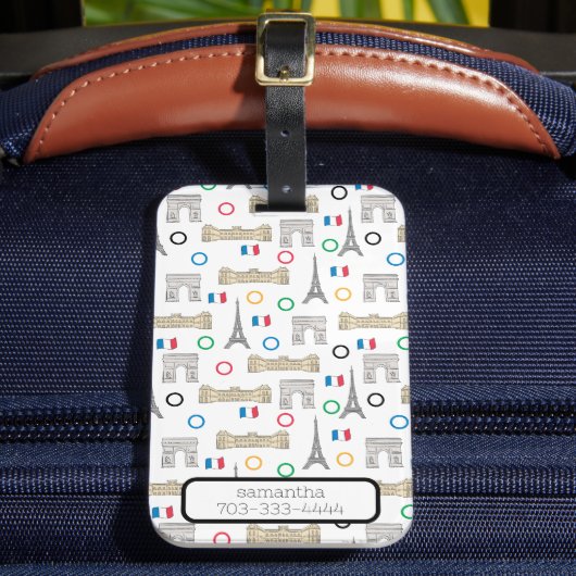 2024パリフランスゲームズ夏パーソナライズされた ラゲッジタグ (正面インサイチュ2)