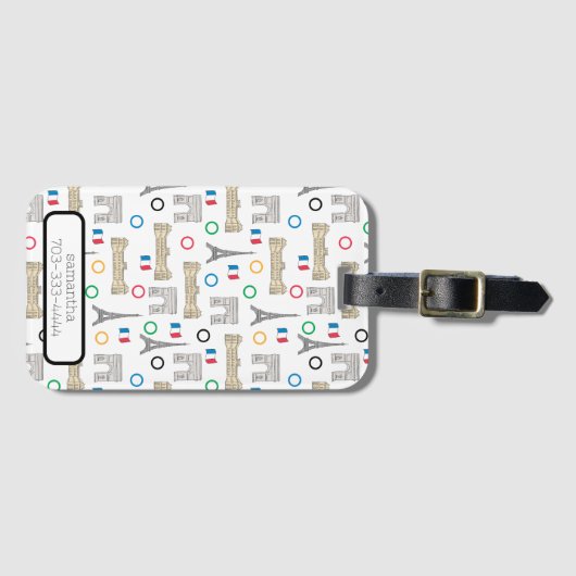 2024パリフランスゲームズ夏パーソナライズされた ラゲッジタグ (正面横)