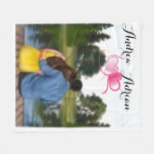 2024パーソナライズされた年のバレンタインデー フリースブランケット (正面(横))