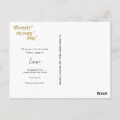 2024パーソナライズされた年モダン写真卒業クラス ポストカード (裏面)