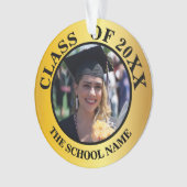 2024パーソナライズされた年写真卒業クラス オーナメント (正面)