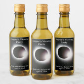 2024パーソナライズされた年太陽の皆既食 ワインラベル (ボトル)