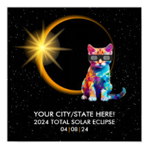 2024パーソナライズされた年太陽のEclipseお土産おもしろい猫