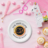 2024パーソナライズされた年皆既食太陽の ペーパープレート (パーティー)