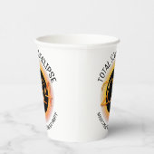 2024パーソナライズされた年皆既食太陽の 紙コップ (右)