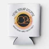 2024パーソナライズされた年皆既食太陽の 缶クーラー (正面)