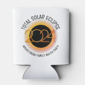2024パーソナライズされた年皆既食太陽の 缶クーラー (裏面)