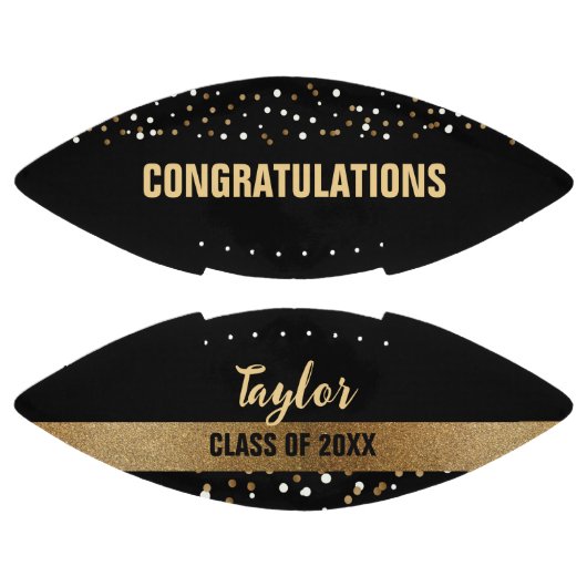 2024パーソナライズされた年金ゴールドブラックの卒業 アメリカンフットボール (パネル)