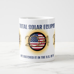 2024パーソナライズされた ECLIPSE USA太陽の(合計) ジャンボコーヒーマグカップ